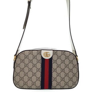 Gucci Ophidia GG Supreme Canvas Camera Shoulder Bag White